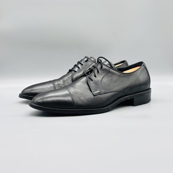 Cole Haan Shoes Mens 11 Black Leather Derby Cap Toe Oxford Lace Up Dress Slip On main image 10